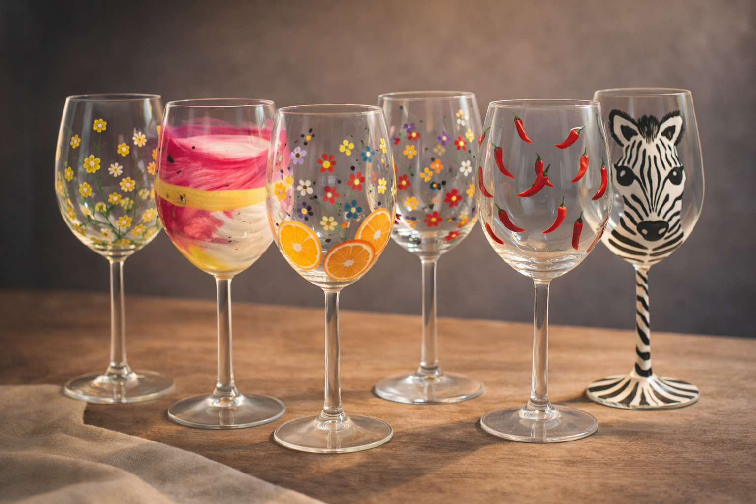 Gutschein für Weingläser bemalen Classic Experience  - Optik 4 - JuBo Events & more – Bild 5