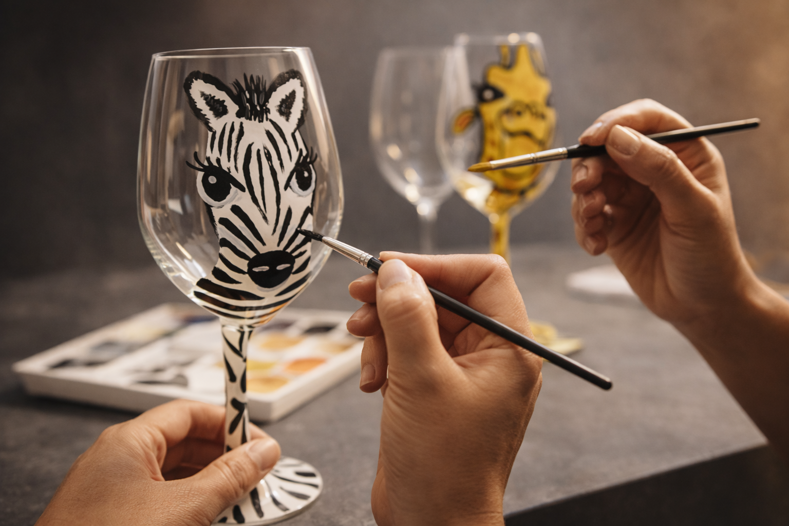 Gutschein für Weingläser bemalen Classic Experience  - Optik 4 - JuBo Events & more – Bild 12