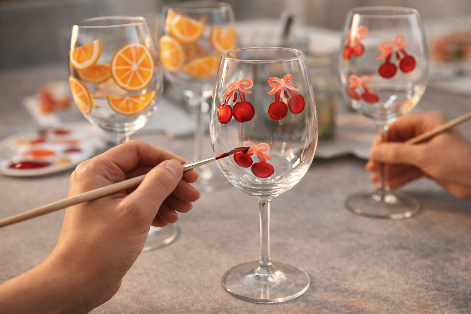 Gutschein für Weingläser bemalen Classic Experience  - Optik 4 - JuBo Events & more – Bild 3