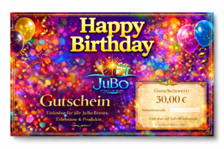 JuBo Gutschein - 30,00€ - Motiv: Happy Birthday