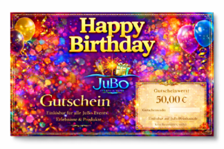 JuBo Gutschein - 50,00€ - Motiv: Happy Birthday