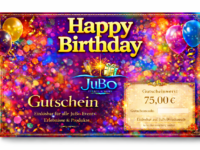 JuBo Gutschein - 75,00€ - Motiv: Happy Birthday