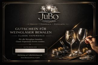 Gutschein für Weingläser bemalen Classic Experience  - Optik 1 - JuBo Events & more