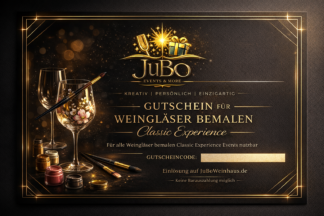 Gutschein für Weingläser bemalen Classic Experience  - Optik 3 - JuBo Events & more