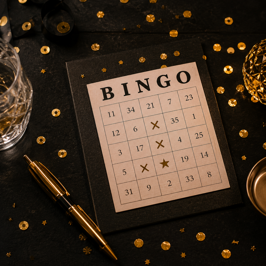 Kleine Gewinne und Drinks bei einem kreativen Bingo-Abend